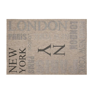 Rjava vrvica za preprogo z napisi