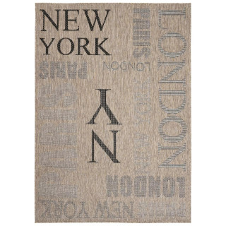 Rjava vrvica za preprogo z napisi