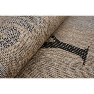 Rjava vrvica za preprogo z napisi