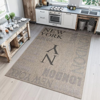 Rjava vrvica za preprogo z napisi