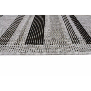 Vzorčasta preproga iz vrvice v sivi barvi