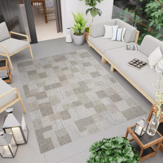 Vzorčasta preproga iz vrvice v sivi barvi