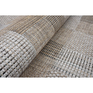 Vzorčasta preproga iz vrvice v sivi barvi