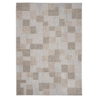 Vzorčasta preproga iz vrvice v sivi barvi