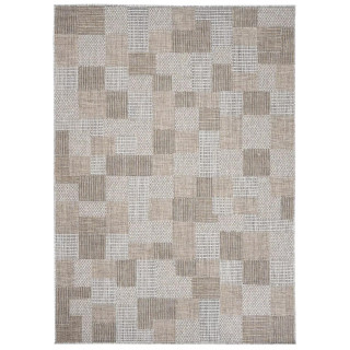 Vzorčasta preproga iz vrvice v sivi barvi