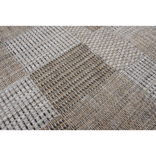 Vzorčasta preproga iz vrvice v sivi barvi