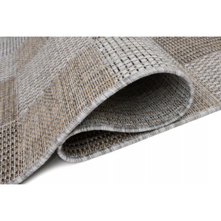 Vzorčasta preproga iz vrvice v sivi barvi