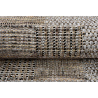 Vzorčasta preproga iz vrvice v sivi barvi