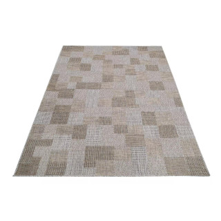 Vzorčasta preproga iz vrvice v sivi barvi