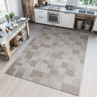 Vzorčasta preproga iz vrvice v sivi barvi