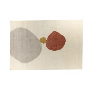 Krem preproga z abstraktnimi vzorci