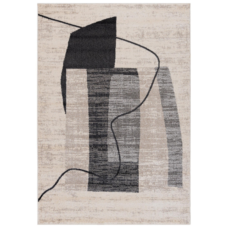 Krem preproga z abstraktnimi vzorci