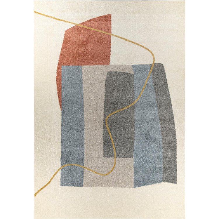 Krem preproga z abstraktnimi vzorci