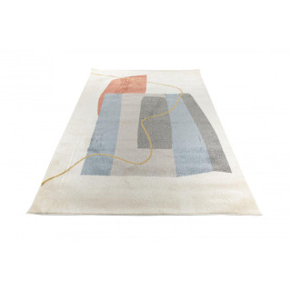 Krem preproga z abstraktnimi vzorci