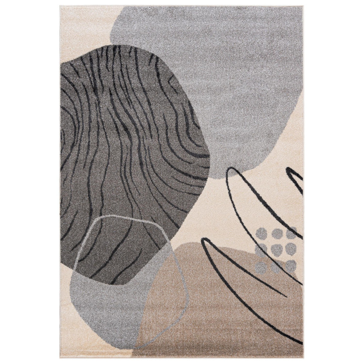 Krem preproga z abstraktnimi vzorci