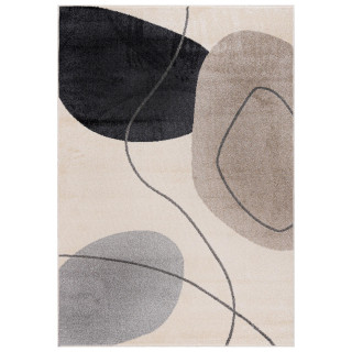 Krem preproga z abstraktnimi vzorci