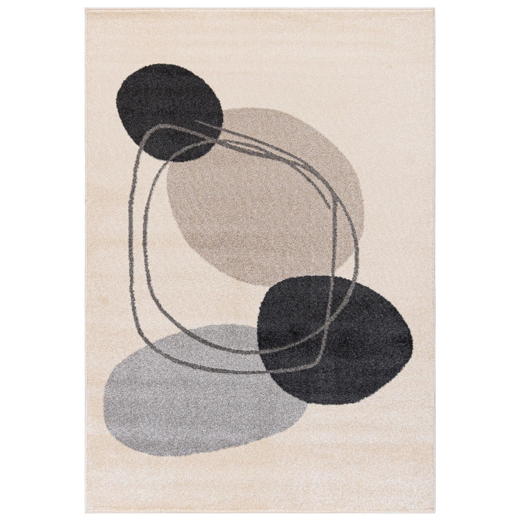 Krem preproga z abstraktnimi vzorci