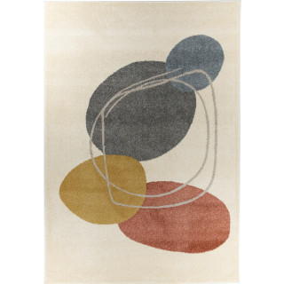 Krem preproga z abstraktnimi vzorci