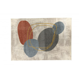 Krem preproga z abstraktnimi vzorci