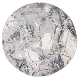 Siva okrogla preproga z vzorcem