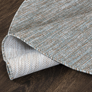 Okrogla modra preproga