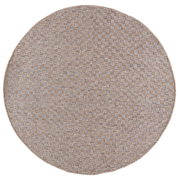 Okrogla rjava preproga