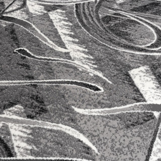 Vzorčasta klasična siva preproga