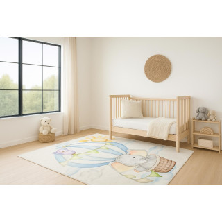 Otroška preproga s slonom v balonu