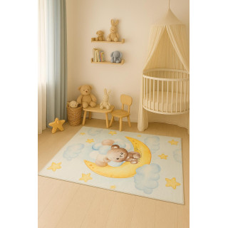 Otroška preproga z medvedom na luni