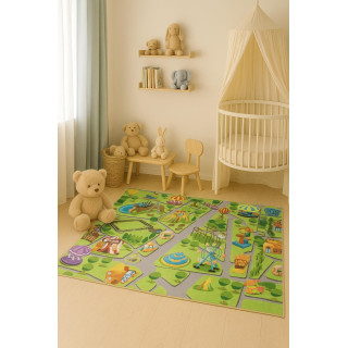 Otroška preproga z motivom zabaviščnega parka