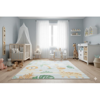 Otroška preproga z živalmi iz safarija