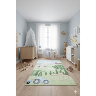 Otroška preproga s kmečkim motivom