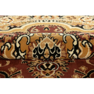 Ovalna rjava preproga z vintage vzorcem