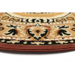 Ovalna rjava preproga z vintage vzorcem