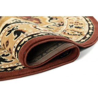 Ovalna rjava preproga z vintage vzorcem