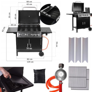 Curron PartyTogether 4+1 plinski žar s pokrovom