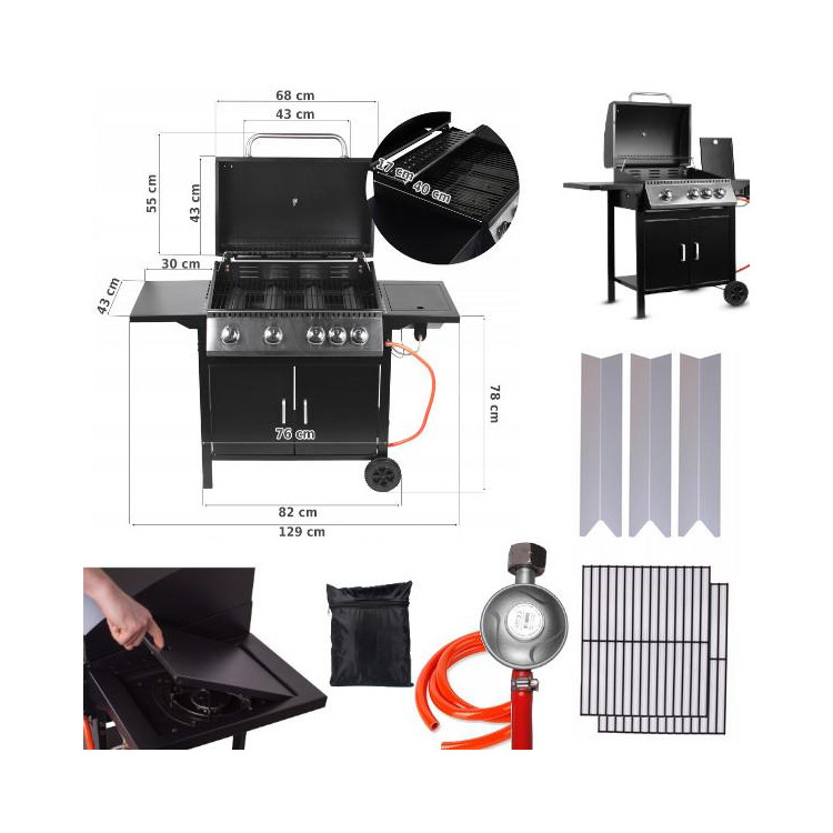 Curron PartyTogether 4+1 plinski žar s pokrovom