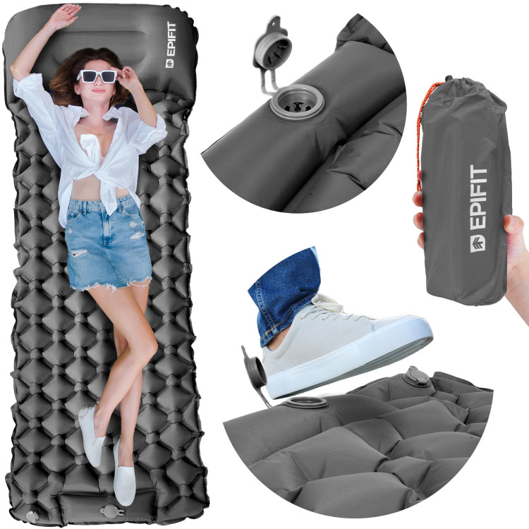 Samonapihljiva enojna vzmetnica sive barve REST