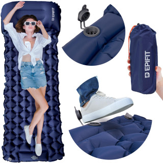 Samonapihljiva temno modra enojna vzmetnica REST