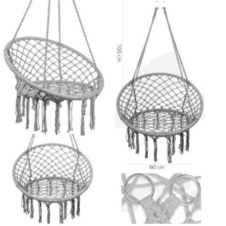 Svetlo siv viseči stol