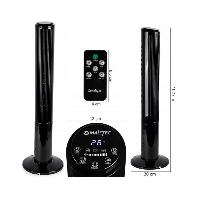 Stebrni ventilator MALTEC WK500Wt-ION + ionizacija