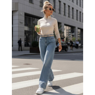 Bež ženska jopa s stoječim ovratnikom BY1563