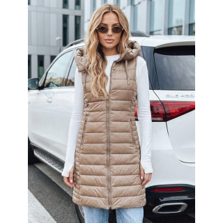 Ženski prešit bež telovnik TY5256