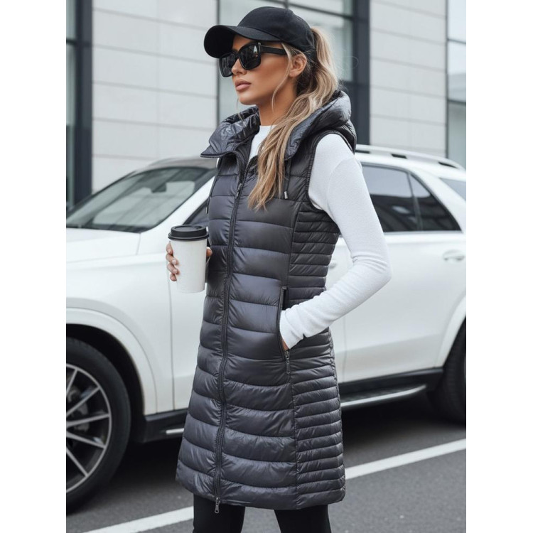 Prešit siv ženski telovnik TY5254