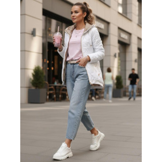 Prešita bela ženska jakna TY5545