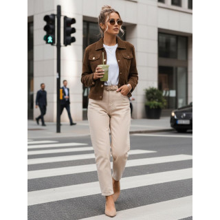 Rjava semiš ženska jakna TY5581