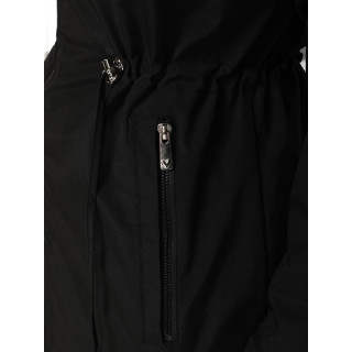 Ženska črna parka s kapuco TY5570