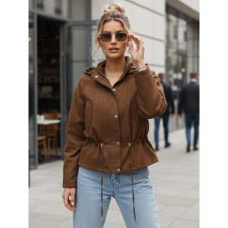 Ženska rjava semiš jakna TY5575