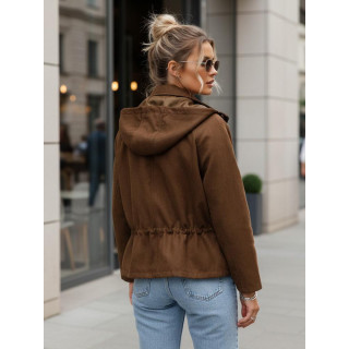 Ženska rjava semiš jakna TY5575