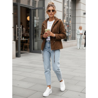 Ženska rjava semiš jakna TY5575